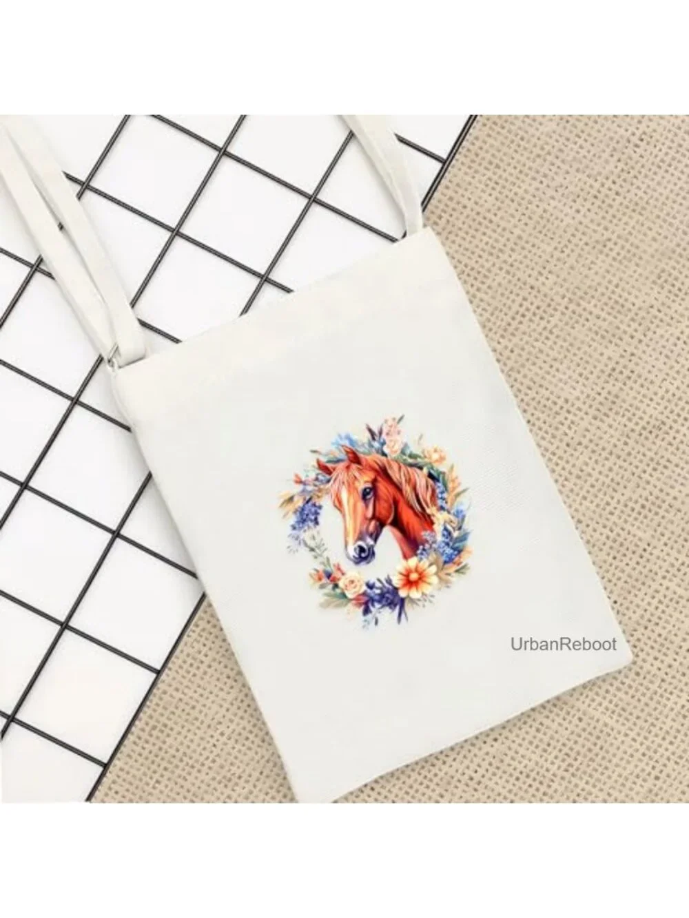 Mini Canvas Crossbody Bag Adjustable Strap Small Purse for Teens Girls